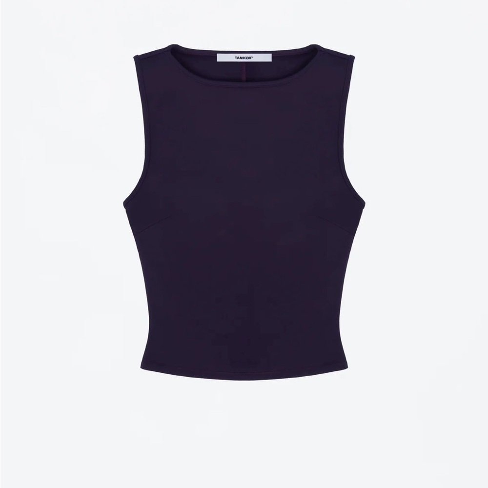 Tank air STRAIGHT NECK SLEEVELESS TOP in patch’s purple